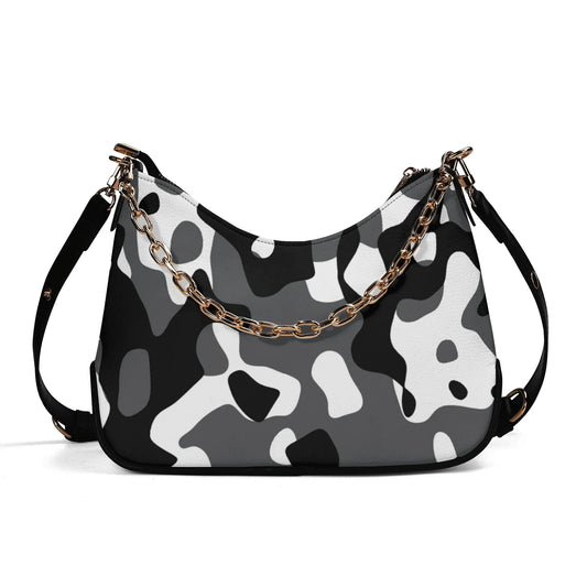 schwarz-grau-weiss-camouflage-elegante-umhangetasche-mit-kette-umhangetasche-jlr-design-1 - JLR Design