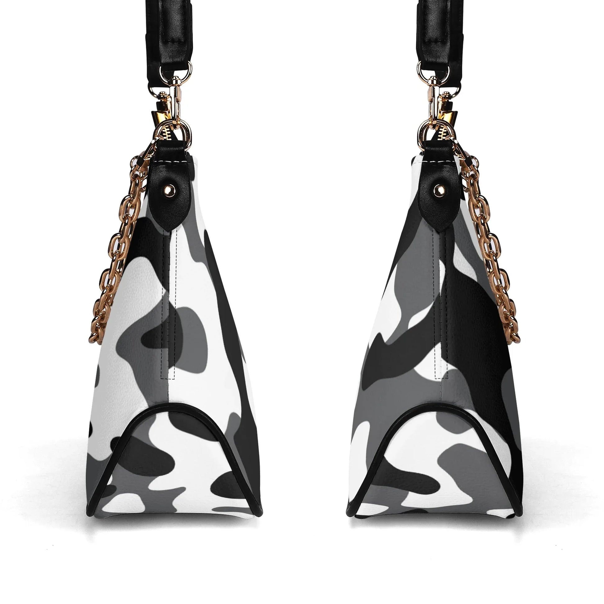 schwarz-grau-weiss-camouflage-elegante-umhangetasche-mit-kette-umhangetasche-jlr-design-4 - JLR Design