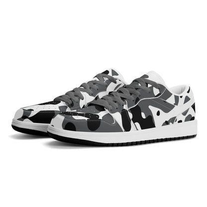 schwarz-grau-weiss-camouflage-low-top-leder-sneaker-fur-damen-sneaker-jlr-design-1 - JLR Design