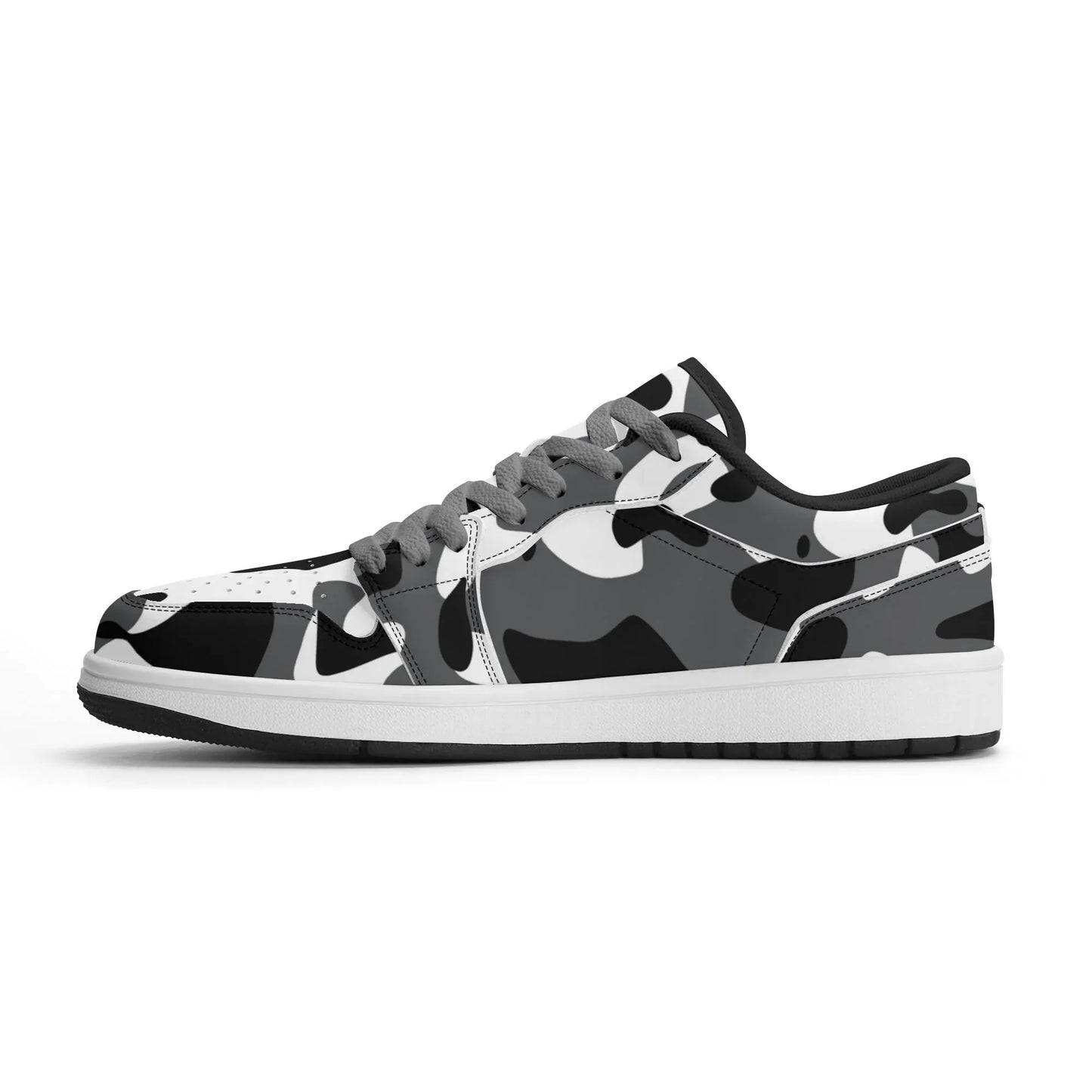 schwarz-grau-weiss-camouflage-low-top-leder-sneaker-fur-damen-sneaker-jlr-design-11 - JLR Design