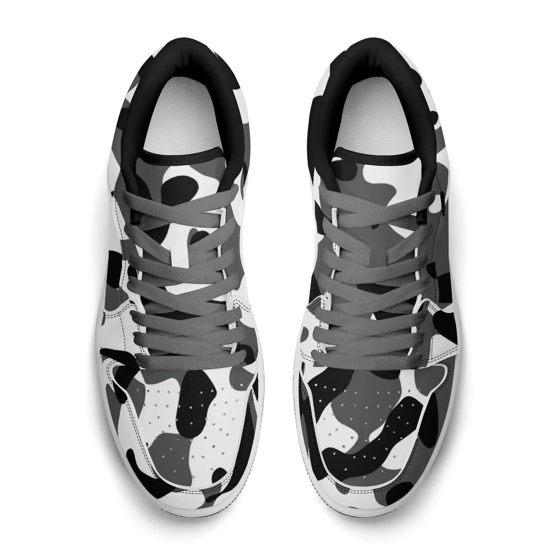 schwarz-grau-weiss-camouflage-low-top-leder-sneaker-fur-damen-sneaker-jlr-design-14 - JLR Design