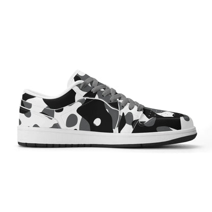 schwarz-grau-weiss-camouflage-low-top-leder-sneaker-fur-damen-sneaker-jlr-design-3 - JLR Design