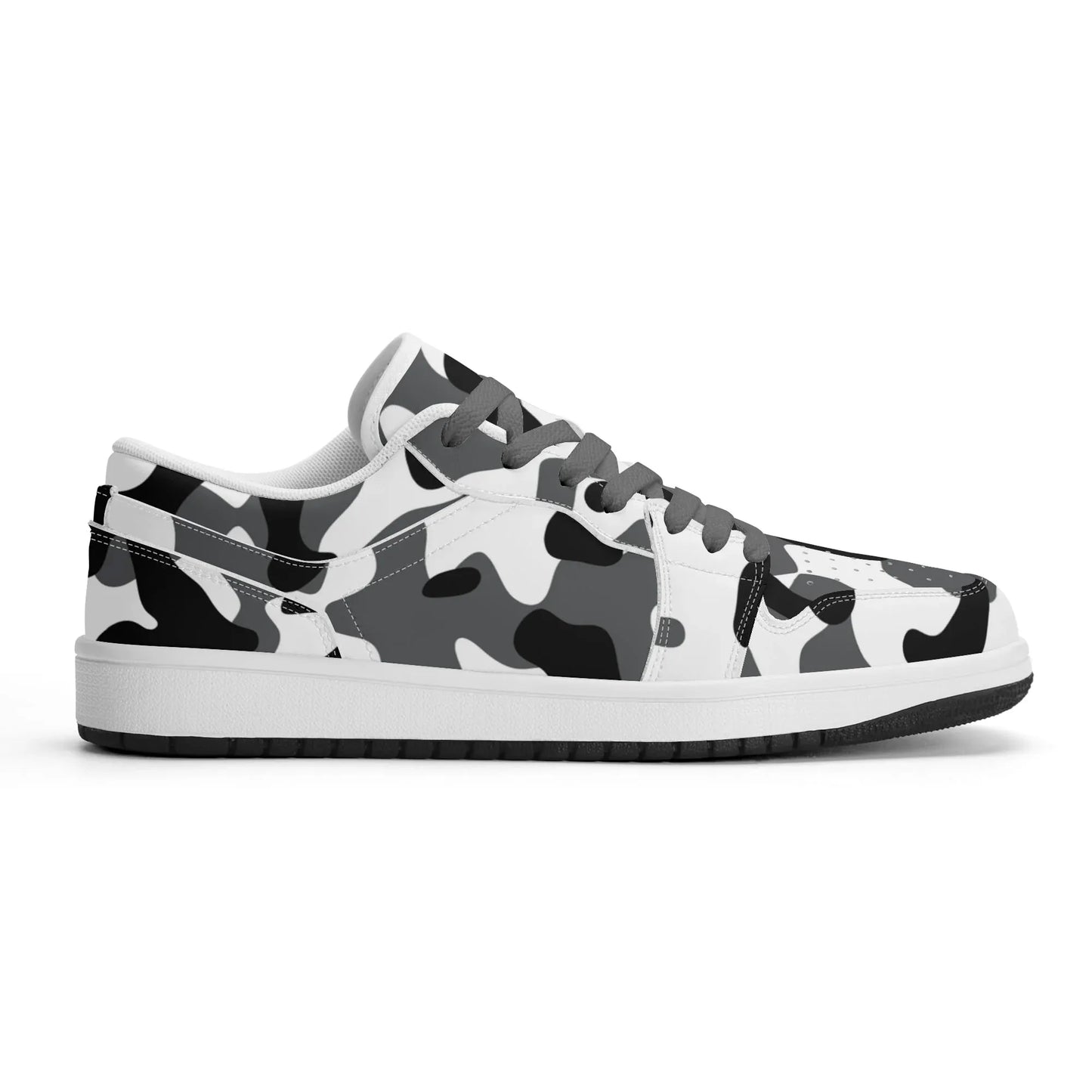 schwarz-grau-weiss-camouflage-low-top-leder-sneaker-fur-damen-sneaker-jlr-design-5 - JLR Design