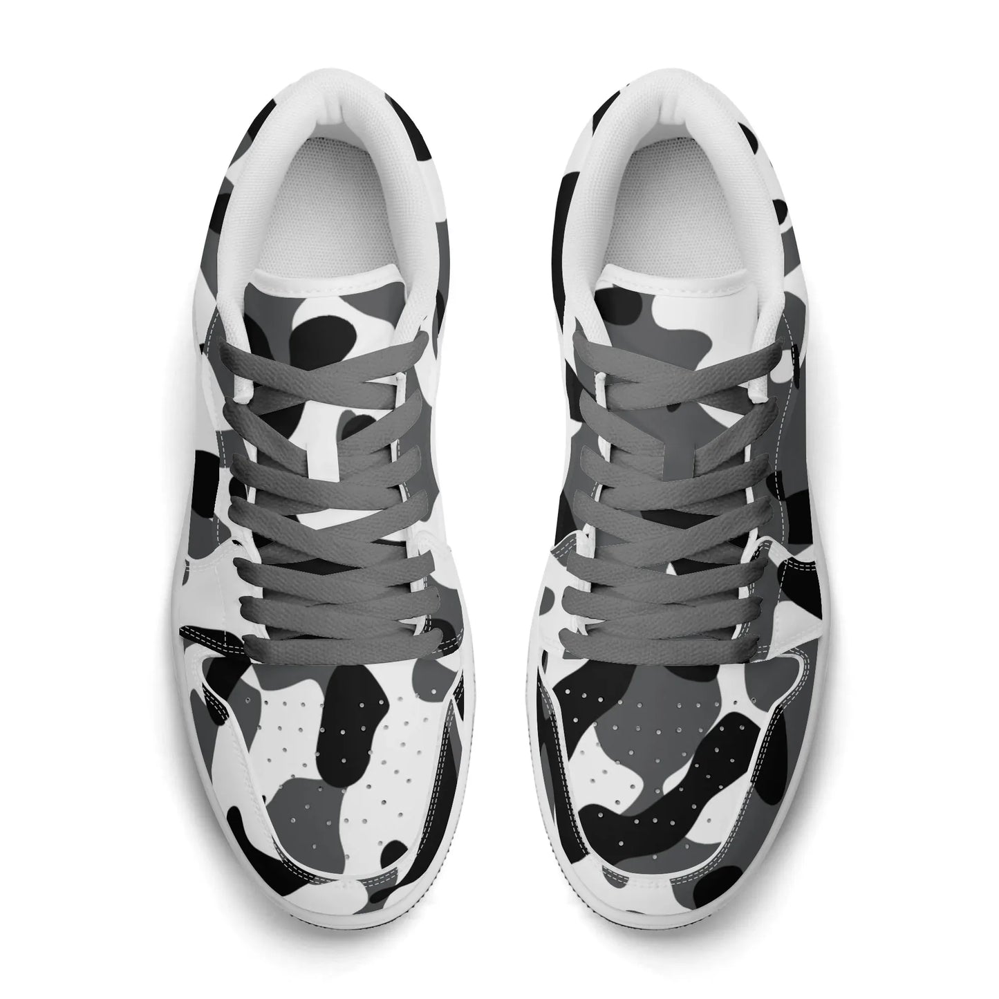 schwarz-grau-weiss-camouflage-low-top-leder-sneaker-fur-damen-sneaker-jlr-design-7 - JLR Design