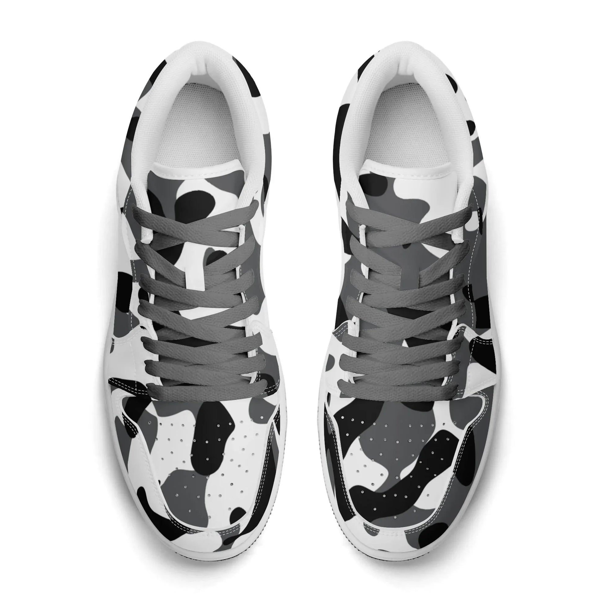 schwarz-grau-weiss-camouflage-low-top-leder-sneaker-fur-damen-sneaker-jlr-design-7 - JLR Design