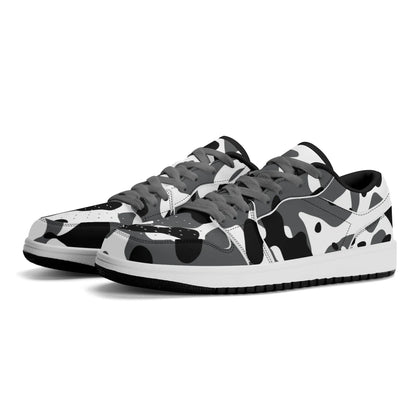 schwarz-grau-weiss-camouflage-low-top-leder-sneaker-fur-damen-sneaker-jlr-design-8 - JLR Design