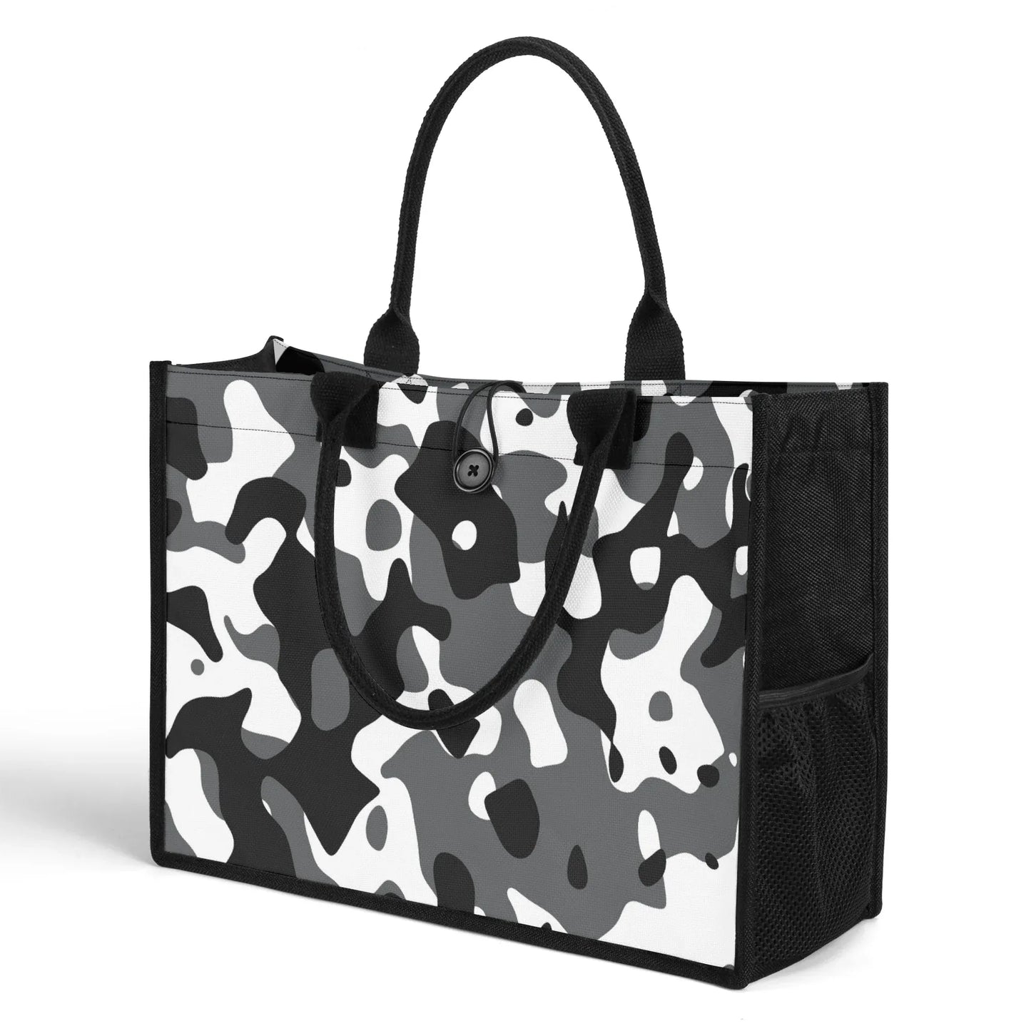 schwarz-grau-weiss-camouflage-premium-canvas-shopper-tasche-tragetasche-jlr-design-3 - JLR Design