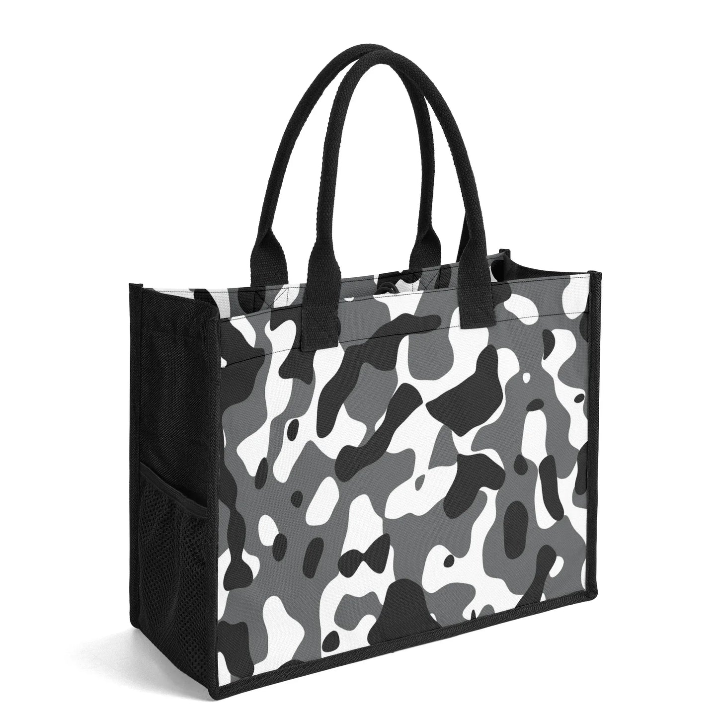 schwarz-grau-weiss-camouflage-premium-canvas-shopper-tasche-tragetasche-jlr-design-4 - JLR Design