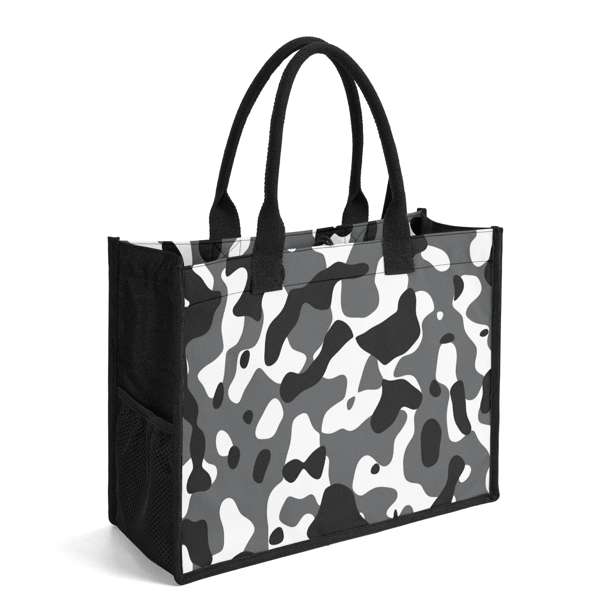 schwarz-grau-weiss-camouflage-premium-canvas-shopper-tasche-tragetasche-jlr-design-4 - JLR Design