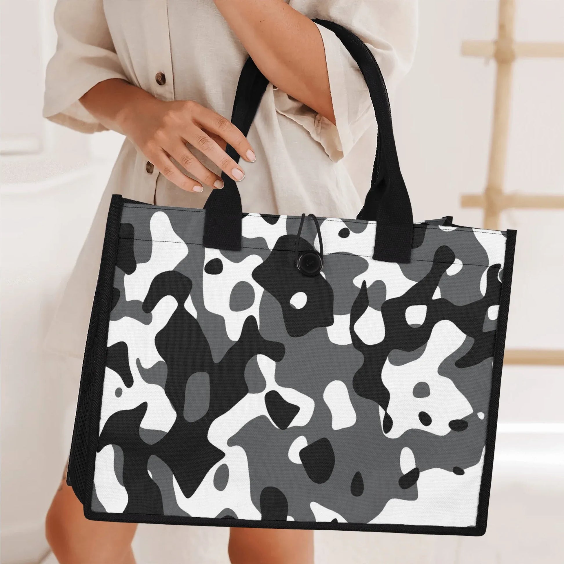 schwarz-grau-weiss-camouflage-premium-canvas-shopper-tasche-tragetasche-jlr-design-6 - JLR Design