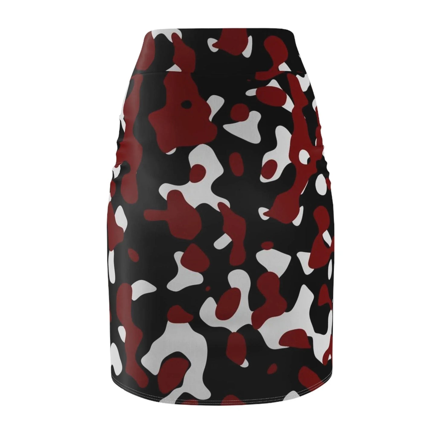schwarz-rot-weiss-camouflage-bleistiftrock-fur-damen-eleganter-mid-waist-rock-mit-stretch-komfort-bleistiftrock-jlr-design-3 - JLR Design
