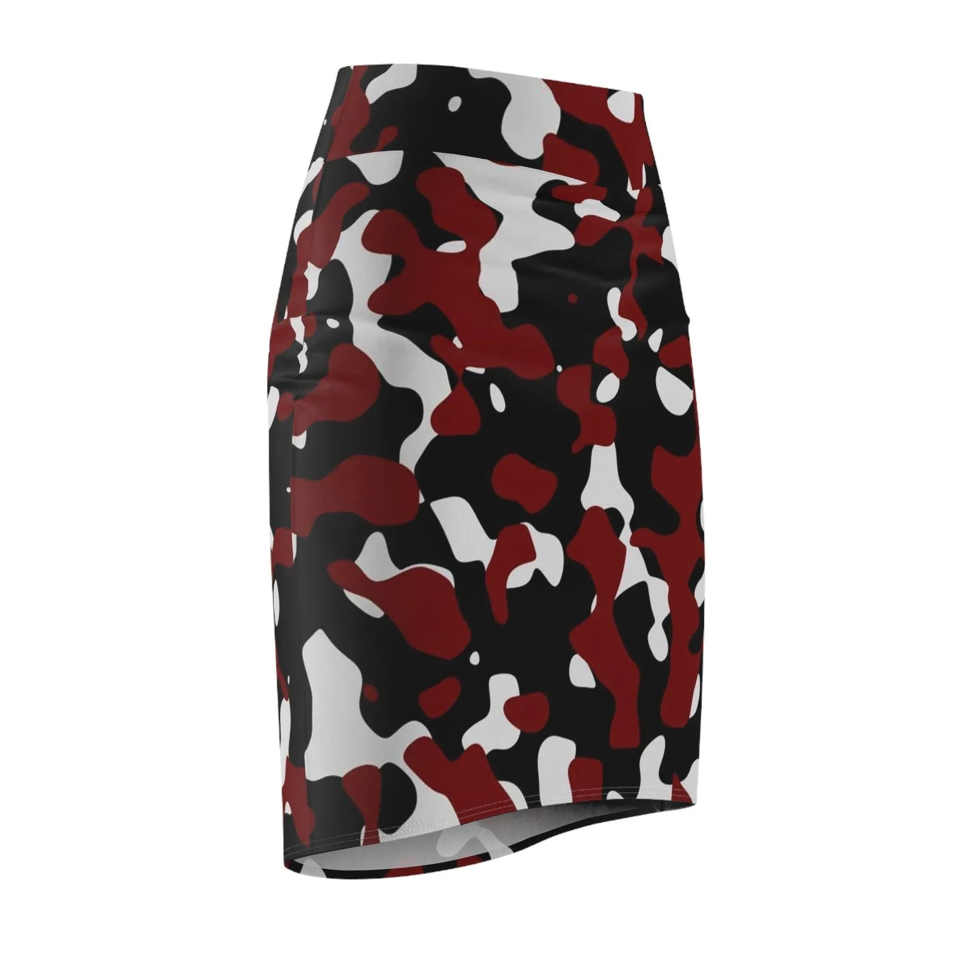 schwarz-rot-weiss-camouflage-bleistiftrock-fur-damen-eleganter-mid-waist-rock-mit-stretch-komfort-bleistiftrock-jlr-design-4 - JLR Design