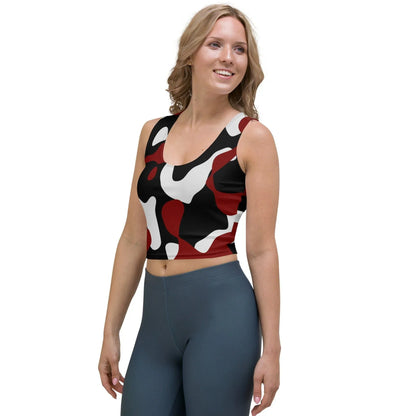 schwarz-rot-weiss-camouflage-damen-crop-top-crop-top-jlr-design-3 - JLR Design
