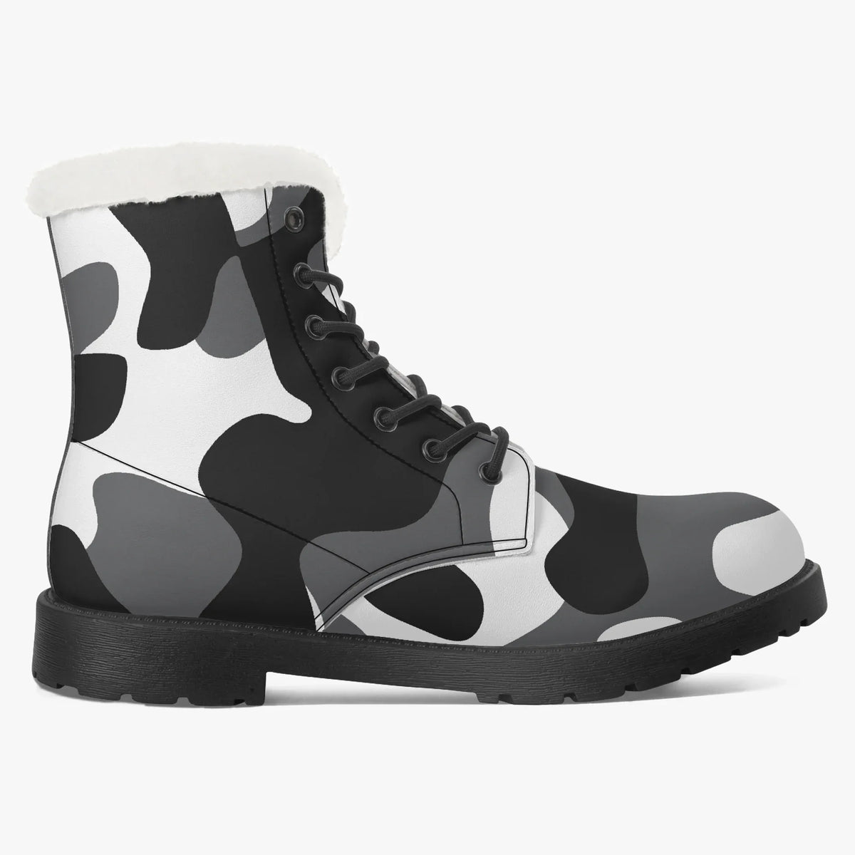 schwarz-weiss-camouflage-faux-fur-leder-boots-boots-jlr-design-jlr-design-de-8 - JLR Design