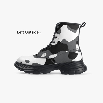 schwarz-weiss-camouflage-leather-chunky-boots-boots-jlr-design-2 - JLR Design