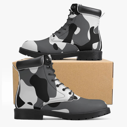 schwarz-weiss-camouflage-leder-boots-or-stylische-und-warme-winterstiefel-boots-jlr-design-10 - JLR Design
