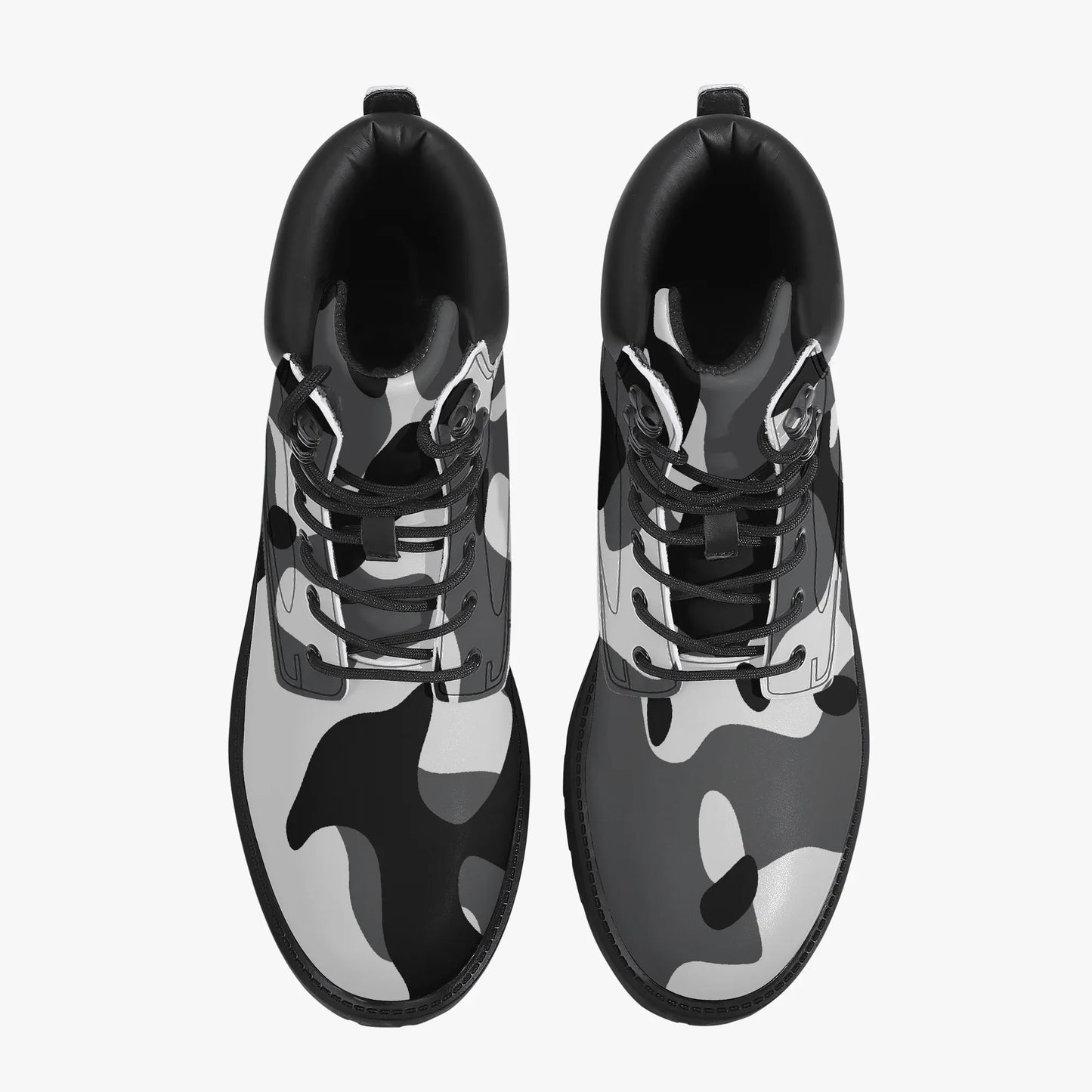 schwarz-weiss-camouflage-leder-boots-or-stylische-und-warme-winterstiefel-boots-jlr-design-4 - JLR Design