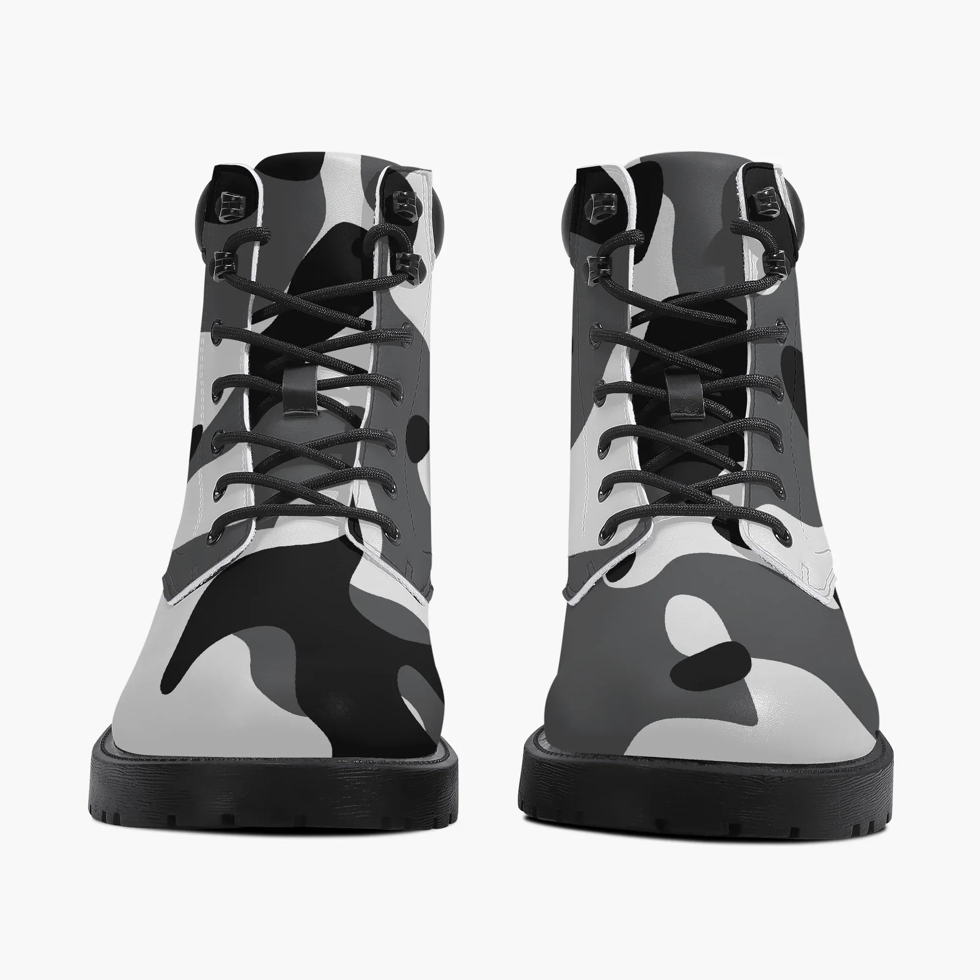 schwarz-weiss-camouflage-leder-boots-or-stylische-und-warme-winterstiefel-boots-jlr-design-5 - JLR Design
