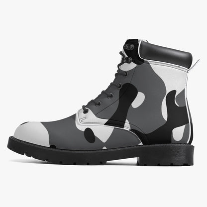 schwarz-weiss-camouflage-leder-boots-or-stylische-und-warme-winterstiefel-boots-jlr-design-6 - JLR Design