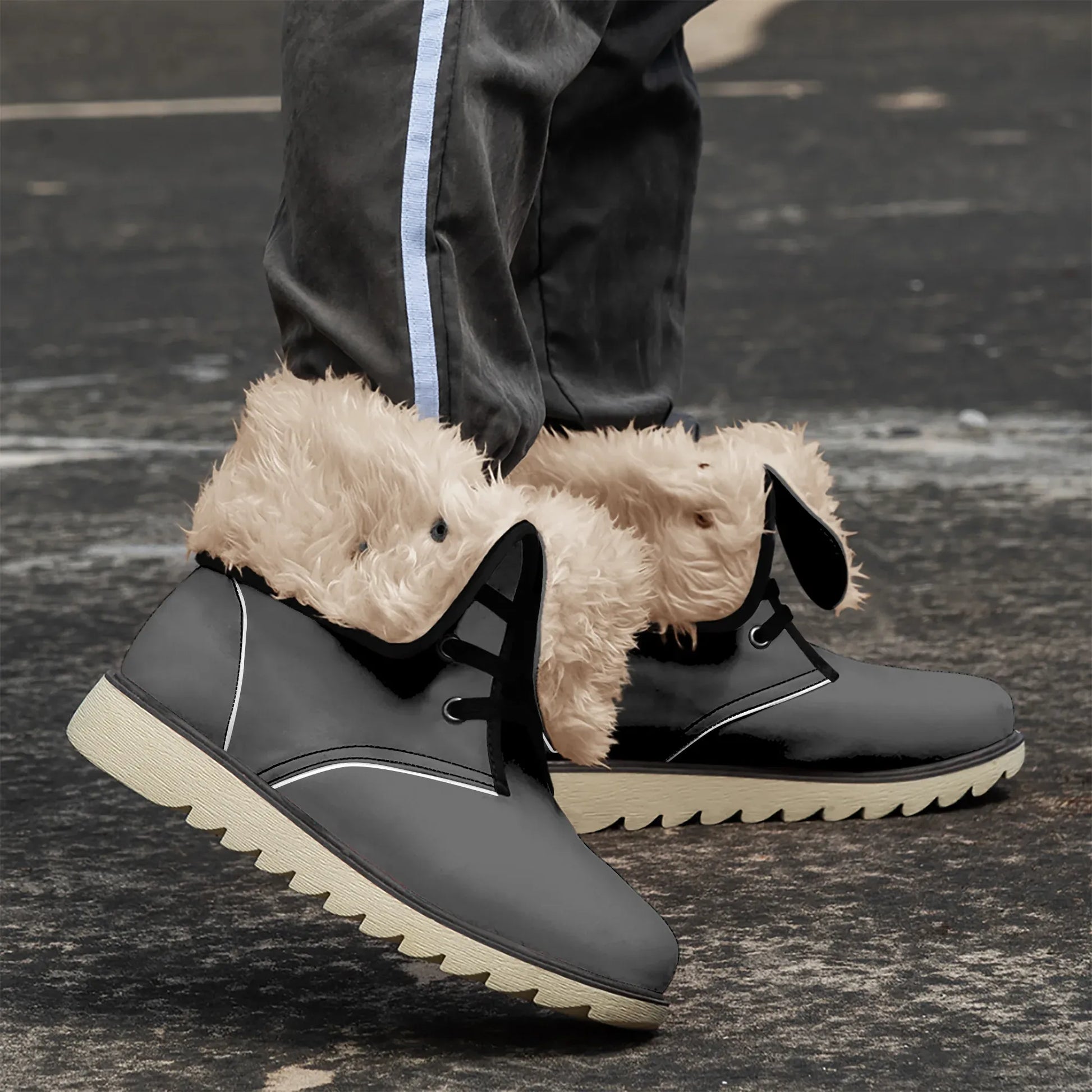 schwarze-chic-boots-mit-pluschfutter-stiefel-jlr-design-1 - JLR Design