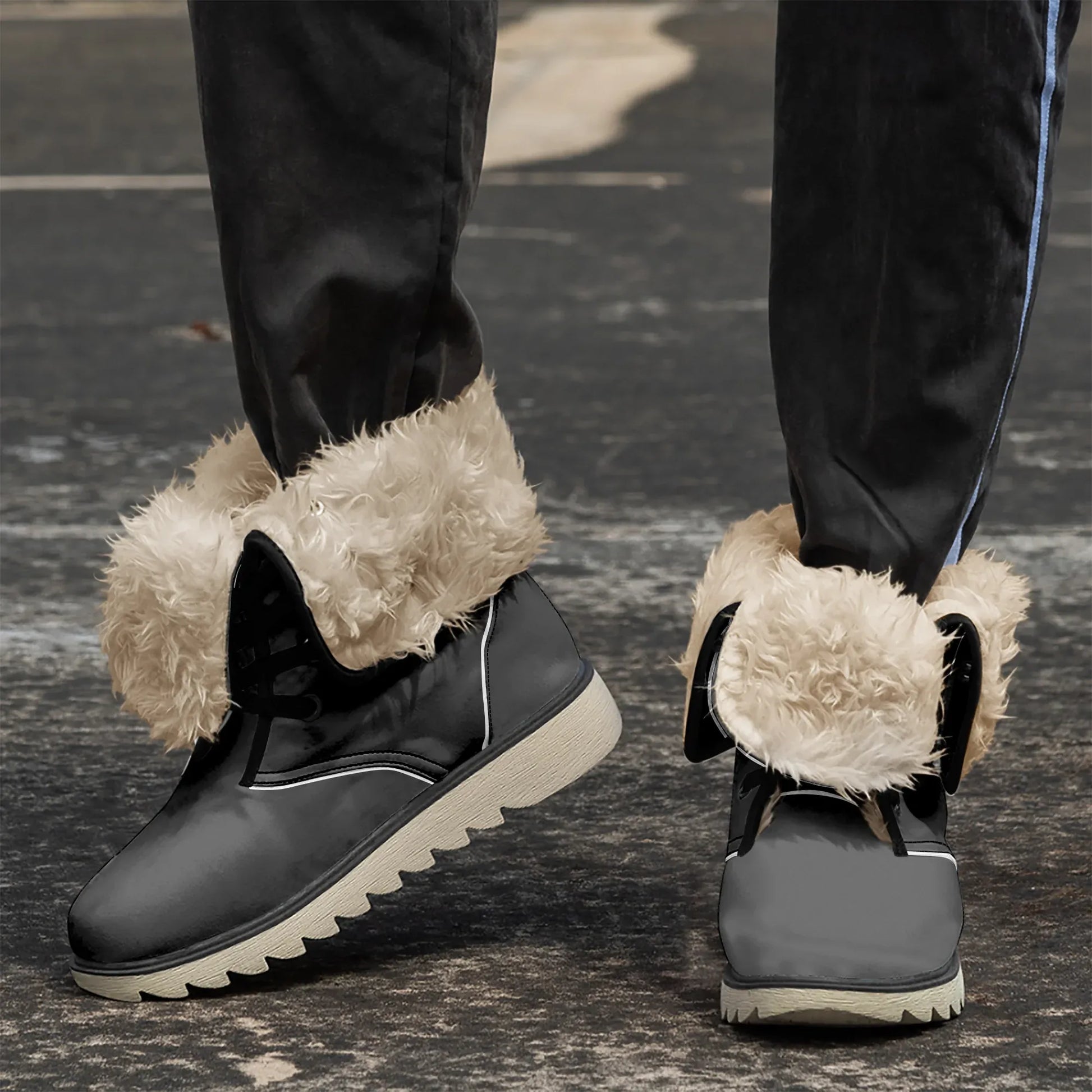 schwarze-chic-boots-mit-pluschfutter-stiefel-jlr-design-3 - JLR Design