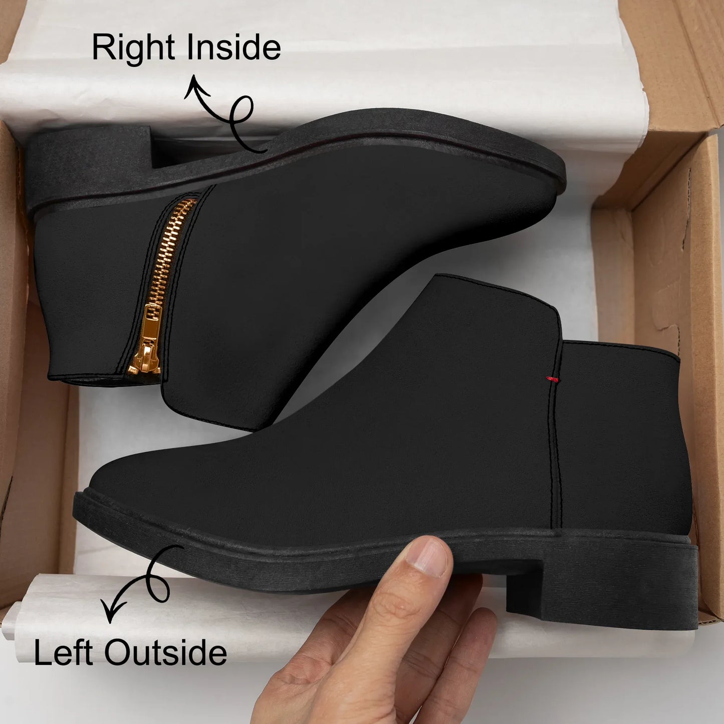 schwarze-elegante-reissverschluss-stiefeletten-stiefeletten-jlr-design-8 - JLR Design