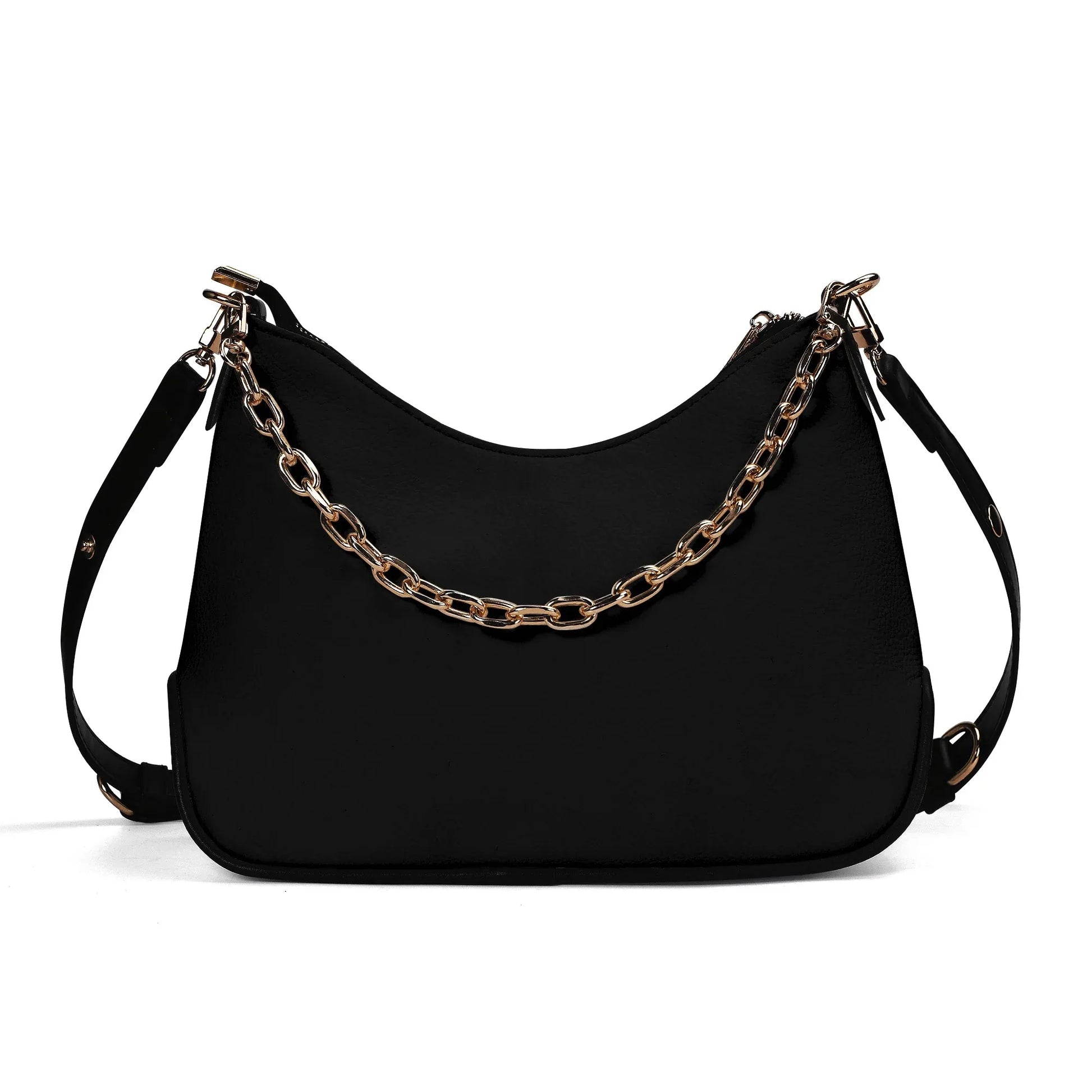 schwarze-elegante-umhangetasche-mit-kette-umhangetasche-jlr-design-1 - JLR Design