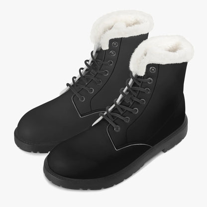 schwarze-faux-fur-leder-boots-boots-jlr-design-2 - JLR Design
