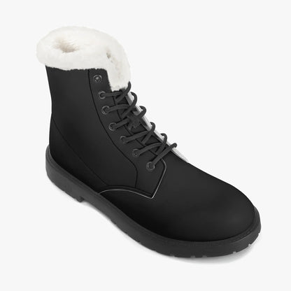 schwarze-faux-fur-leder-boots-boots-jlr-design-7 - JLR Design
