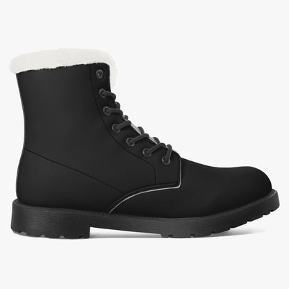 schwarze-faux-fur-leder-boots-boots-jlr-design-8 - JLR Design