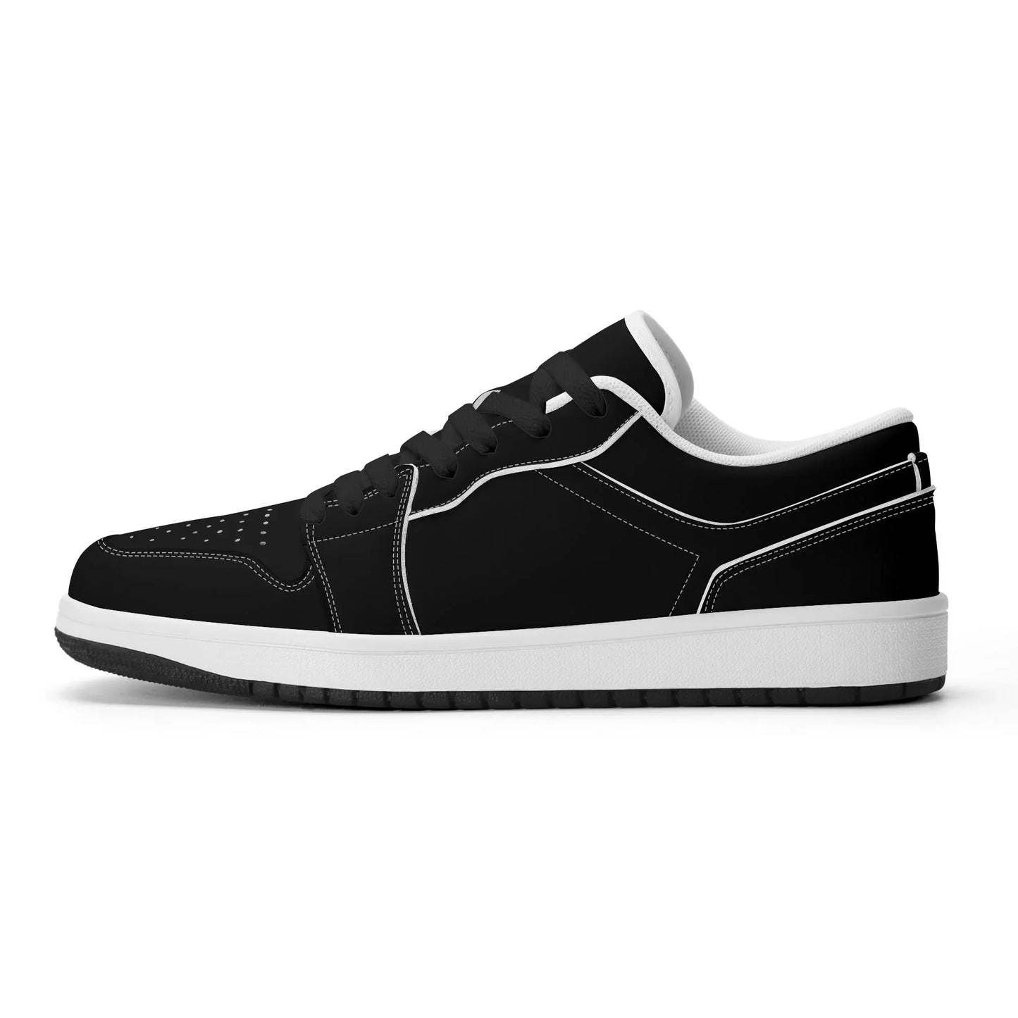 schwarze-low-top-leder-sneaker-fur-damen-sneaker-jlr-design-2 - JLR Design