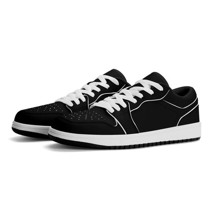 schwarze-low-top-leder-sneaker-fur-damen-sneaker-jlr-design-8 - JLR Design