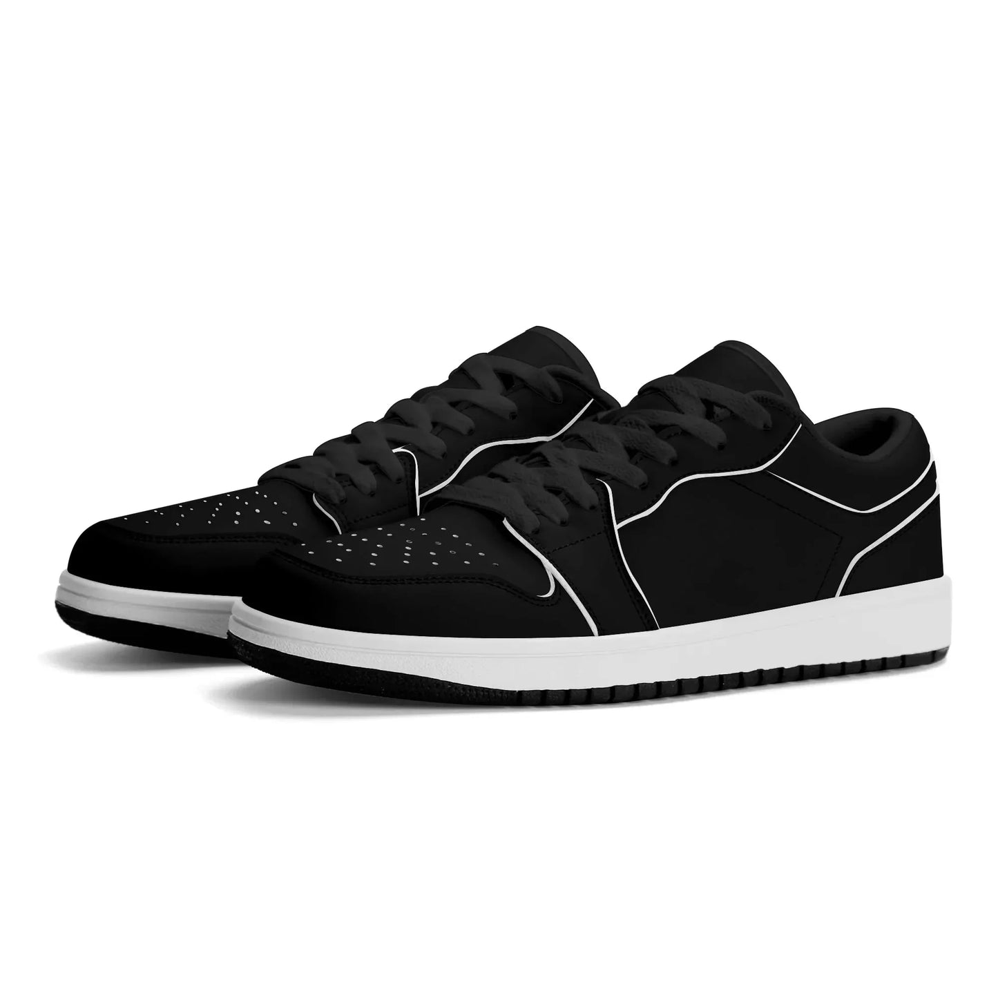 schwarze-low-top-leder-sneaker-fur-herren-sneaker-jlr-design-8 - JLR Design