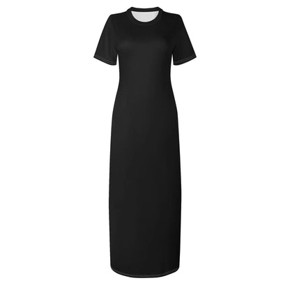 schwarzes-short-sleeve-long-dress-long-dress-jlr-design-3 - JLR Design