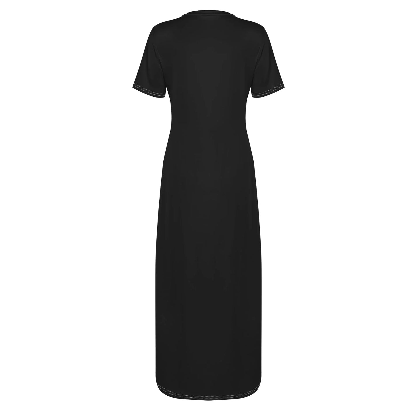 schwarzes-short-sleeve-long-dress-long-dress-jlr-design-4 - JLR Design
