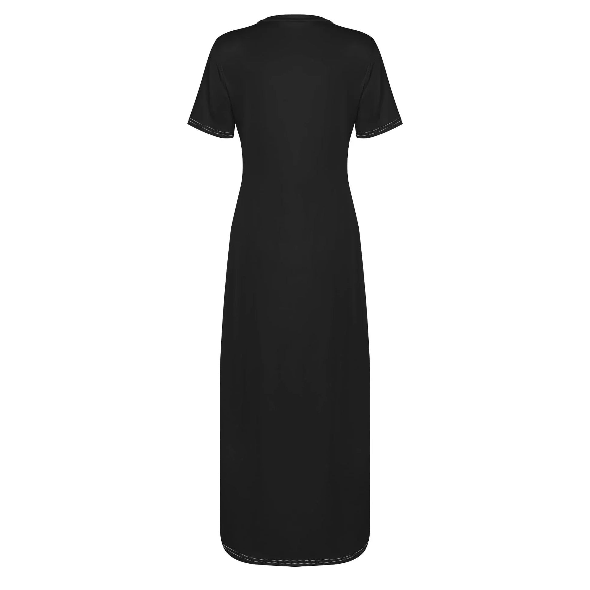 schwarzes-short-sleeve-long-dress-long-dress-jlr-design-4 - JLR Design