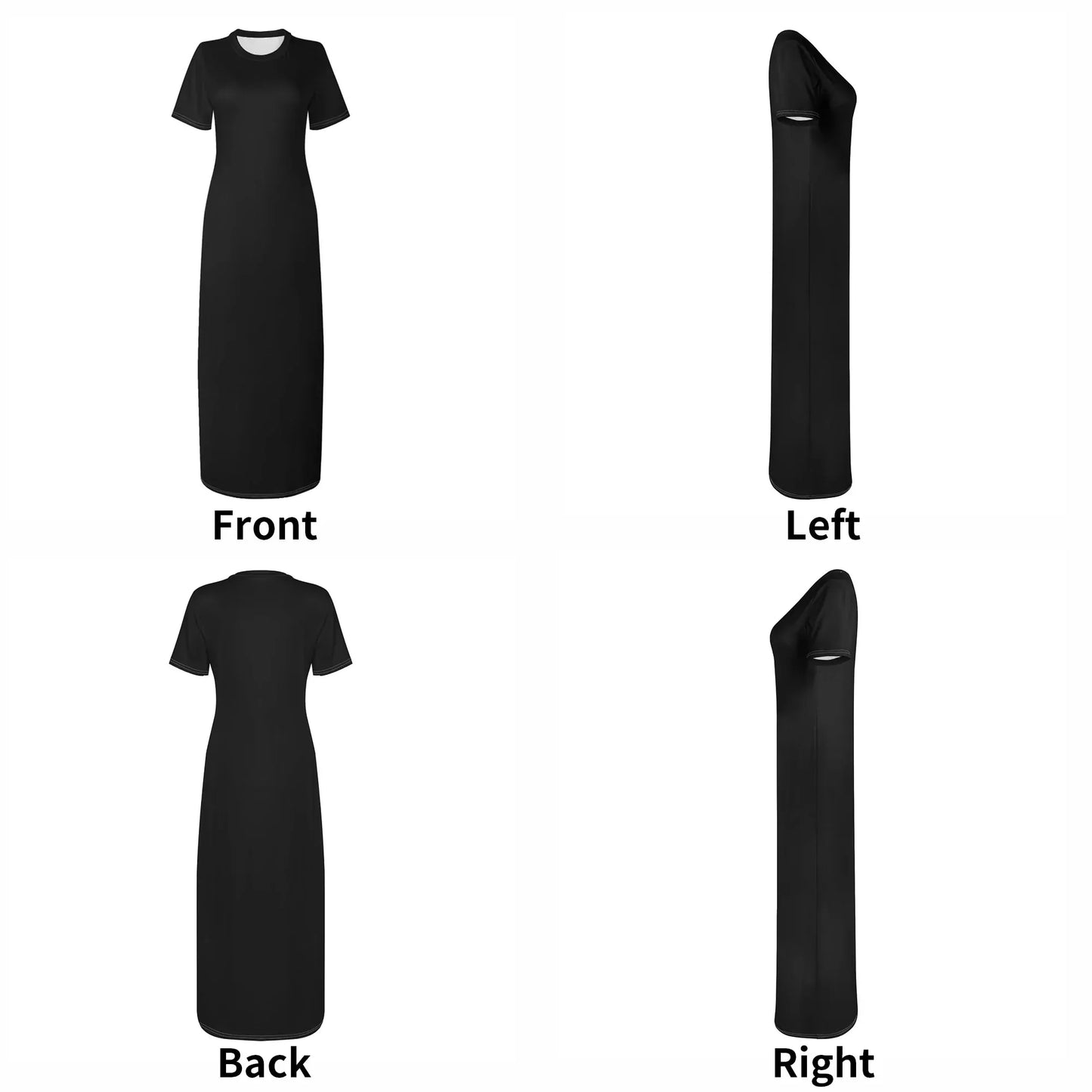 schwarzes-short-sleeve-long-dress-long-dress-jlr-design-7 - JLR Design