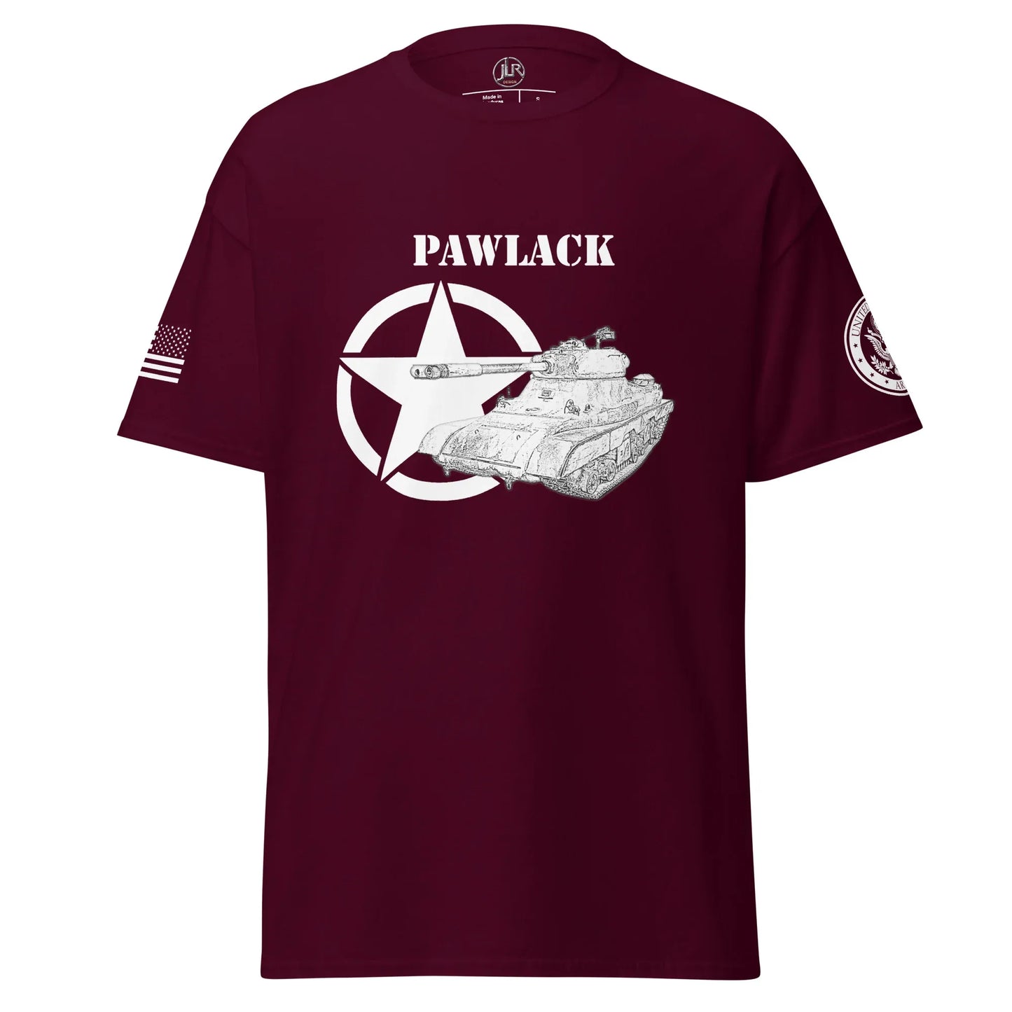 schwerer-amerikanischer-panzer-pawlack-t-shirt-sw-t-shirt-jlr-design-7 - JLR Design