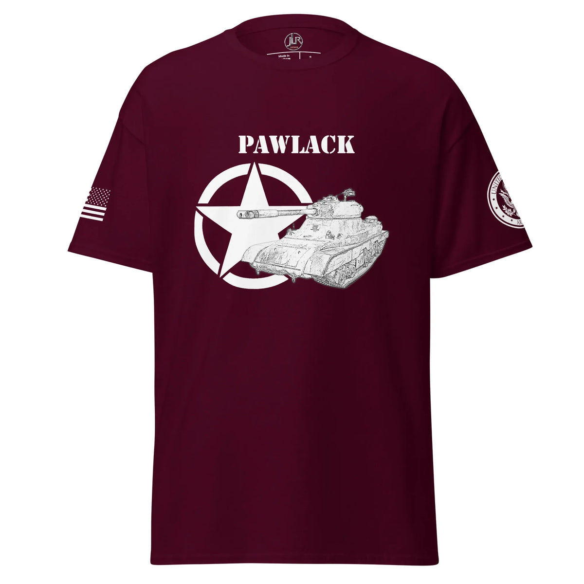 schwerer-amerikanischer-panzer-pawlack-t-shirt-sw-t-shirt-jlr-design-jlr-design-de-7 - JLR Design
