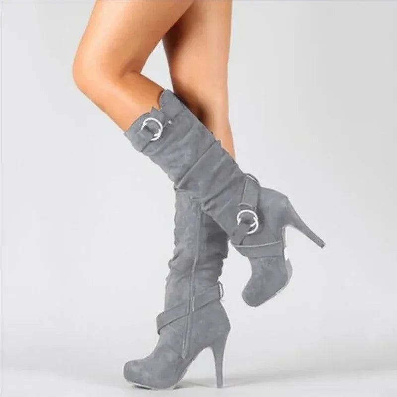 sexy-overknee-stiefel-mit-plateau-and-high-heel-retro-damen-winterstiefel-aus-baumwollstoff-stiefel-jlr-design-4 - JLR Design