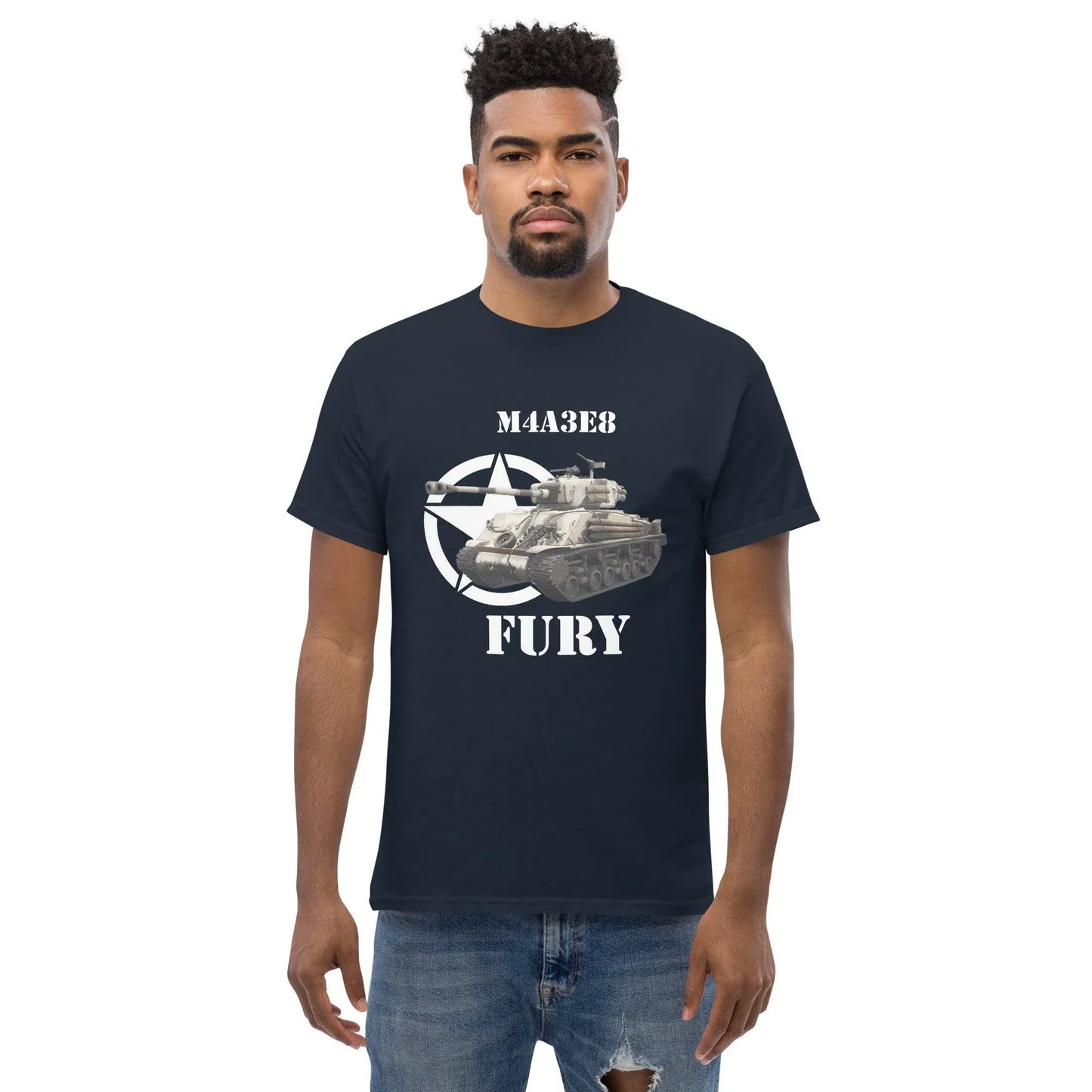 sherman-m4a3e8-fury-panzer-herren-t-shirt-t-shirt-jlr-design-10 - JLR Design