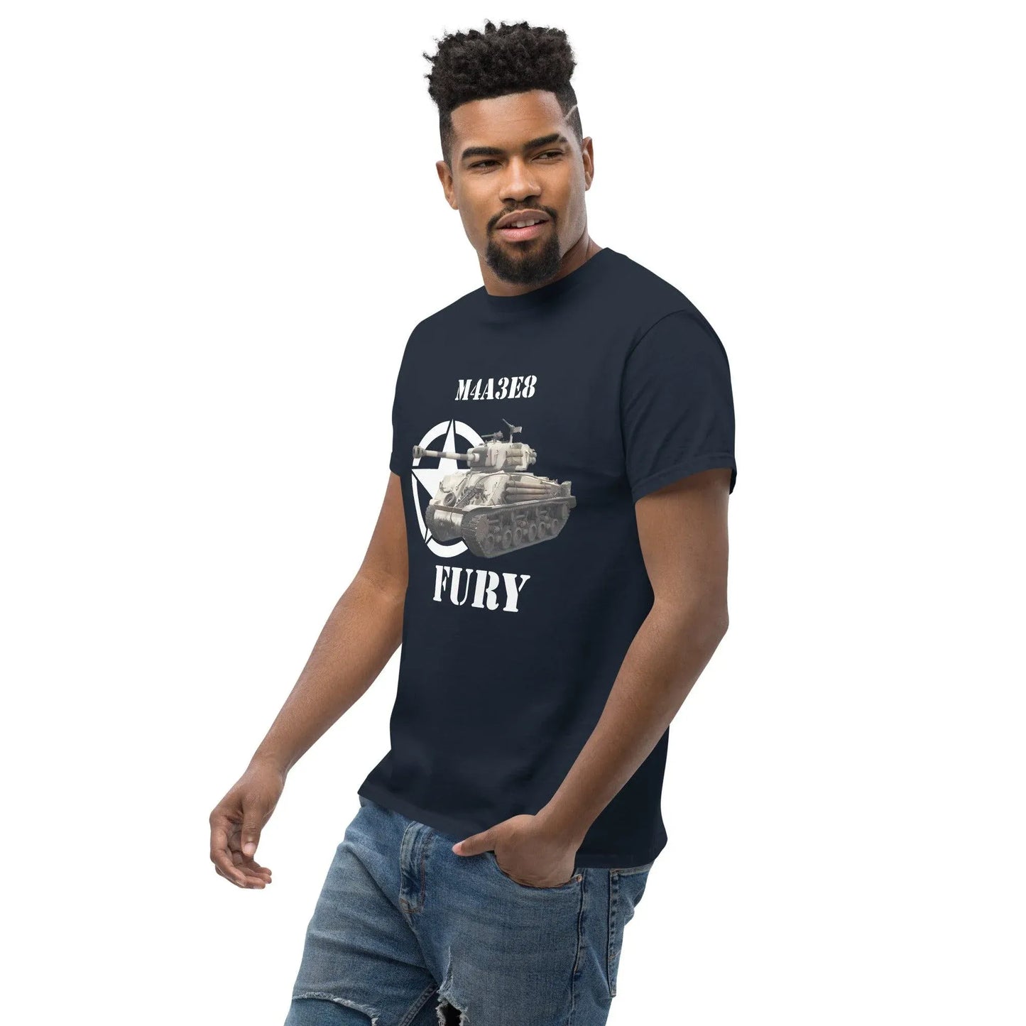 sherman-m4a3e8-fury-panzer-herren-t-shirt-t-shirt-jlr-design-12 - JLR Design