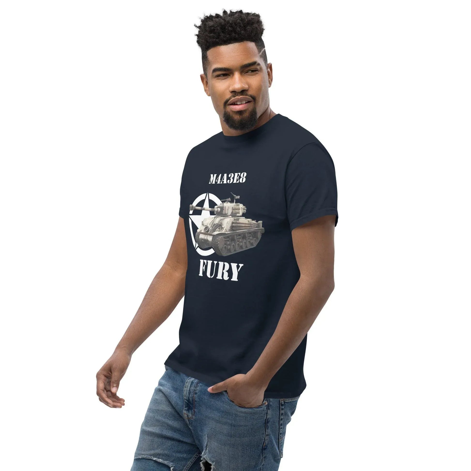 sherman-m4a3e8-fury-panzer-herren-t-shirt-t-shirt-jlr-design-12 - JLR Design