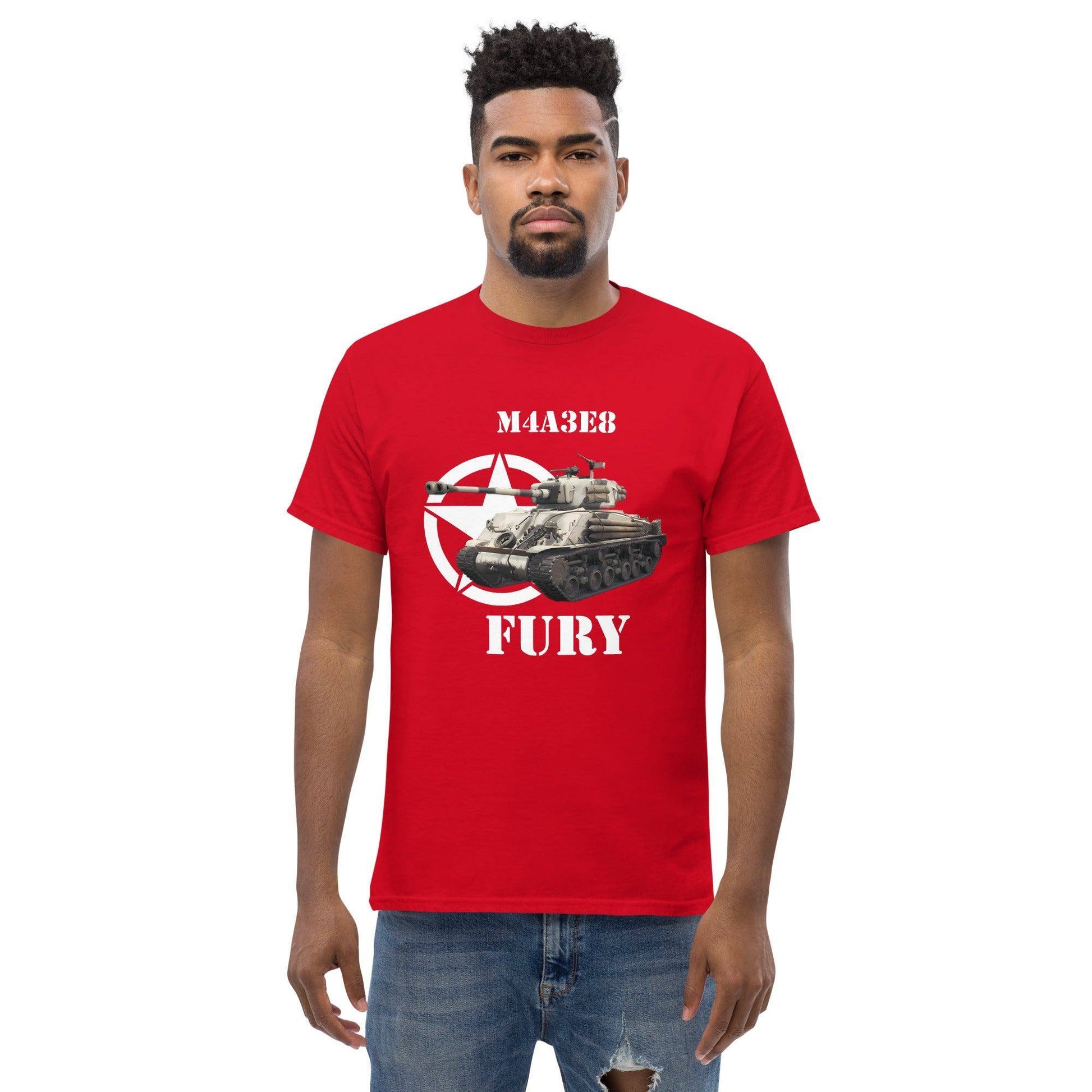 sherman-m4a3e8-fury-panzer-herren-t-shirt-t-shirt-jlr-design-14 - JLR Design