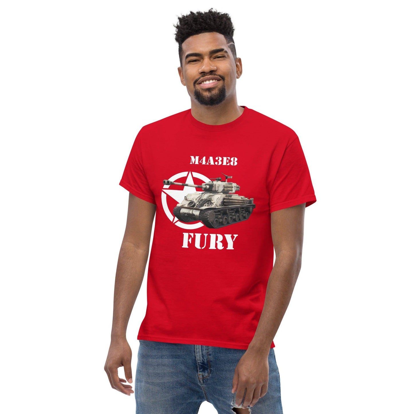 sherman-m4a3e8-fury-panzer-herren-t-shirt-t-shirt-jlr-design-15 - JLR Design