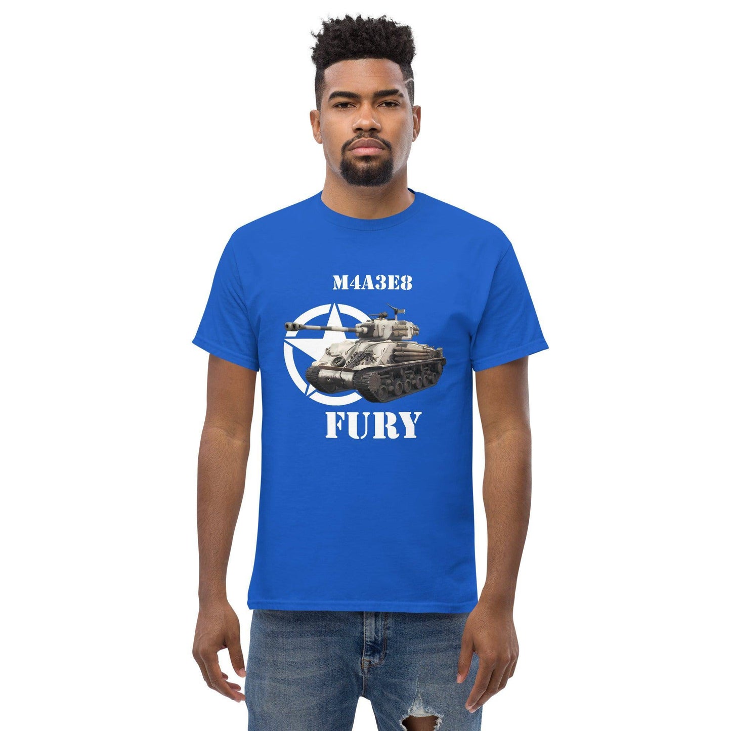 sherman-m4a3e8-fury-panzer-herren-t-shirt-t-shirt-jlr-design-18 - JLR Design