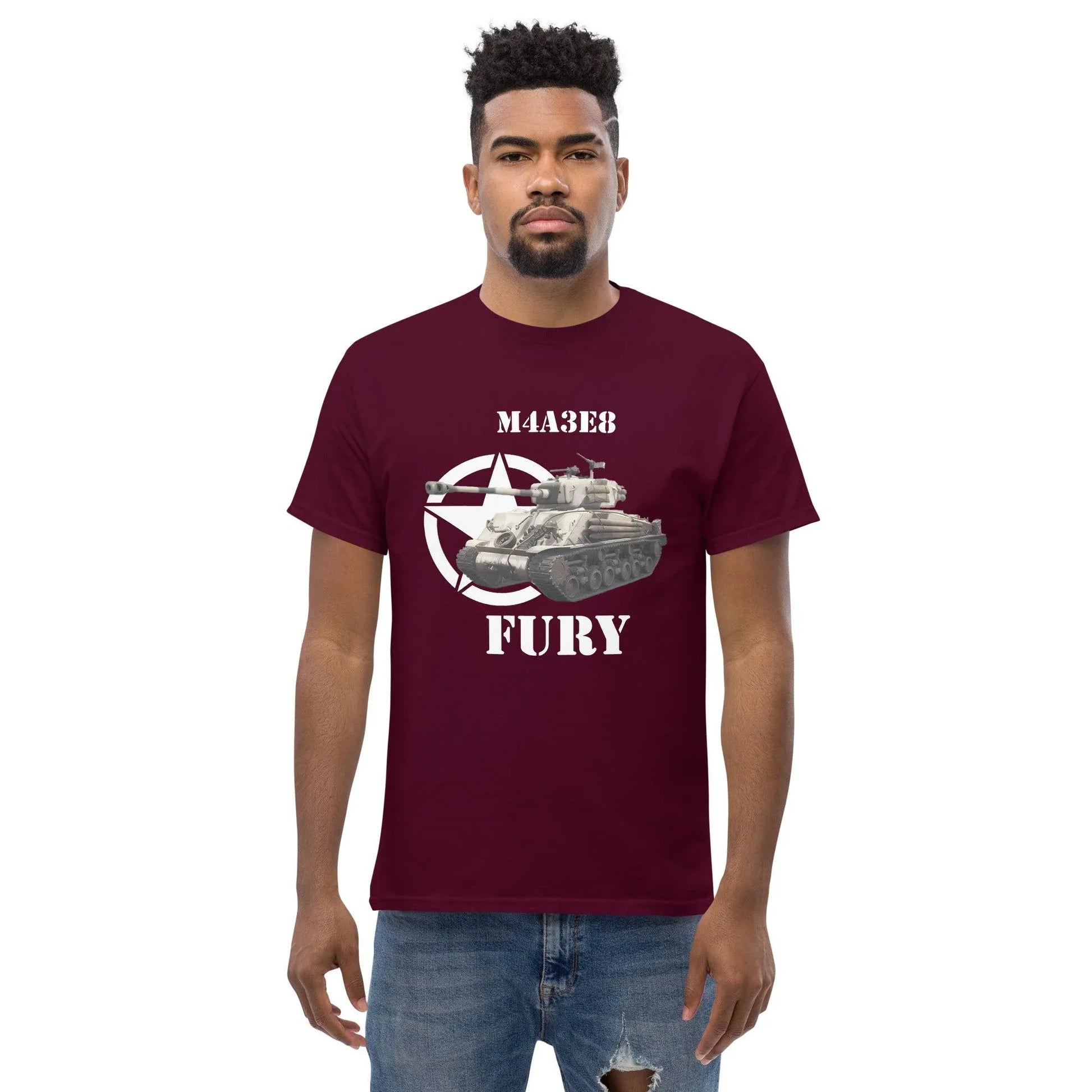 sherman-m4a3e8-fury-panzer-herren-t-shirt-t-shirt-jlr-design-2 - JLR Design