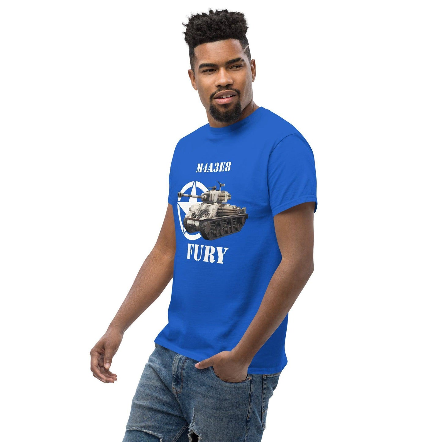 sherman-m4a3e8-fury-panzer-herren-t-shirt-t-shirt-jlr-design-20 - JLR Design