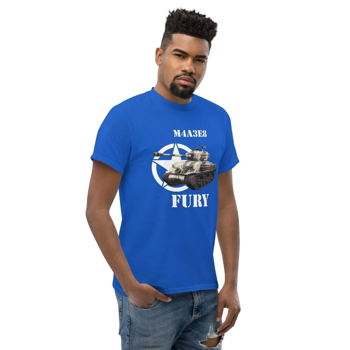 sherman-m4a3e8-fury-panzer-herren-t-shirt-t-shirt-jlr-design-21 - JLR Design