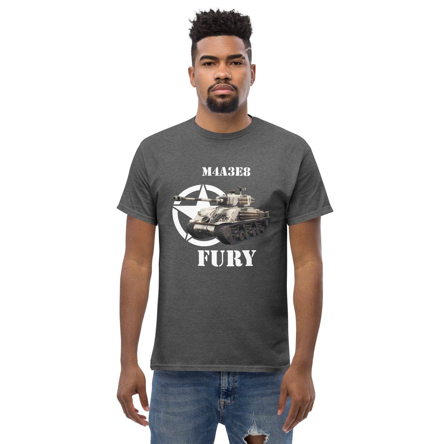sherman-m4a3e8-fury-panzer-herren-t-shirt-t-shirt-jlr-design-22 - JLR Design